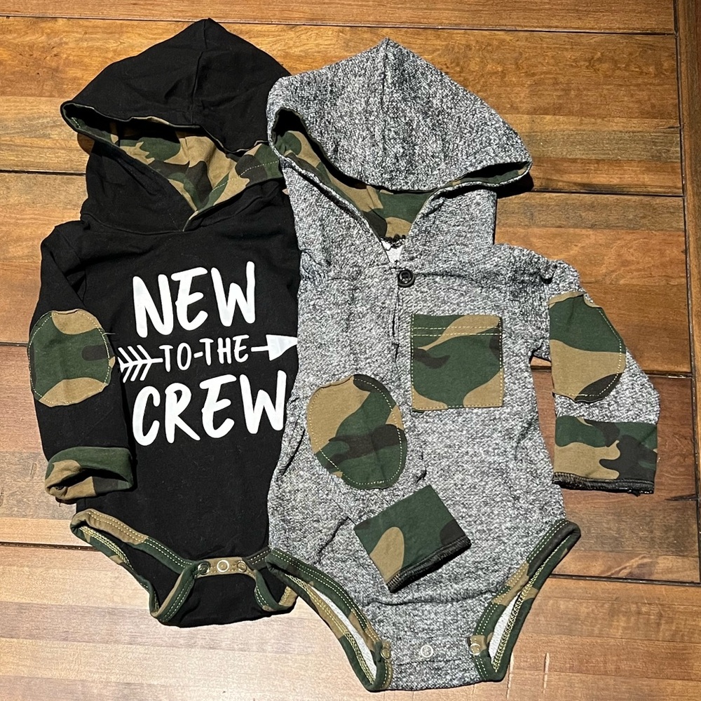 Two long sleeved hoodies 9-12 month